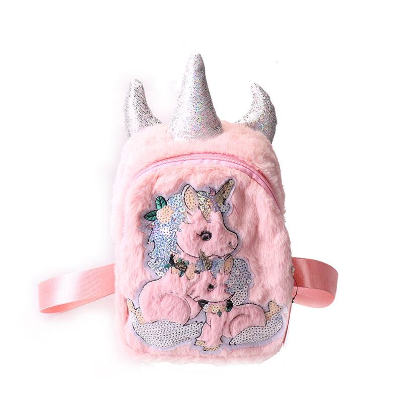 Plush Unicorn Student Schoolbag 