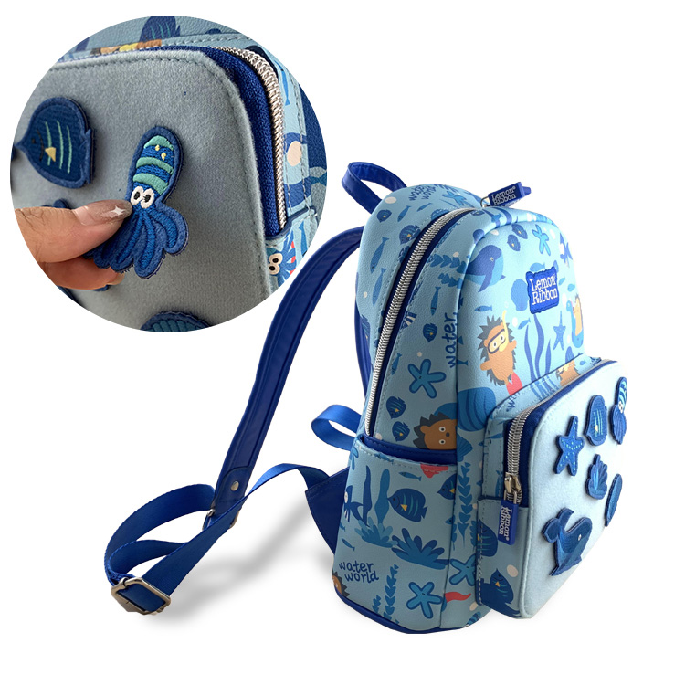 Hot Selling PU Leather Student Schoolbag 